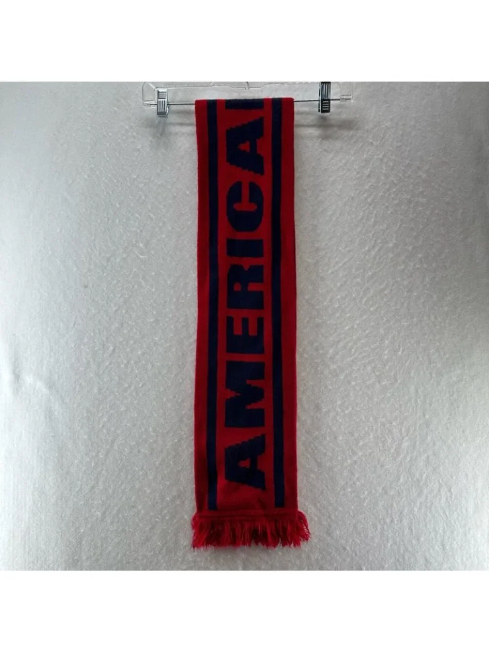 American Eagle Outfitters Scarf Adult OS Rectangle Sweater Knit Fringed Red